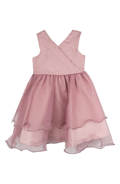 Kids' Rhinestone Organza Dress (Toddler & Little Kid)