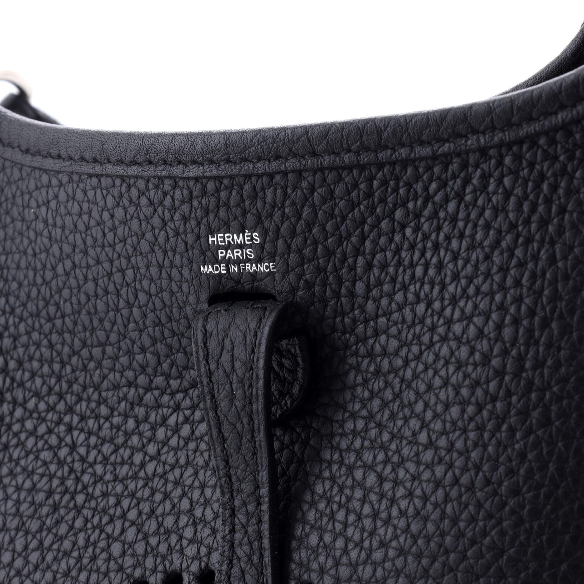 Pre-Owned Hermes Evelyne Bag Gen III Clemence TPM, Alternate, color, Noir