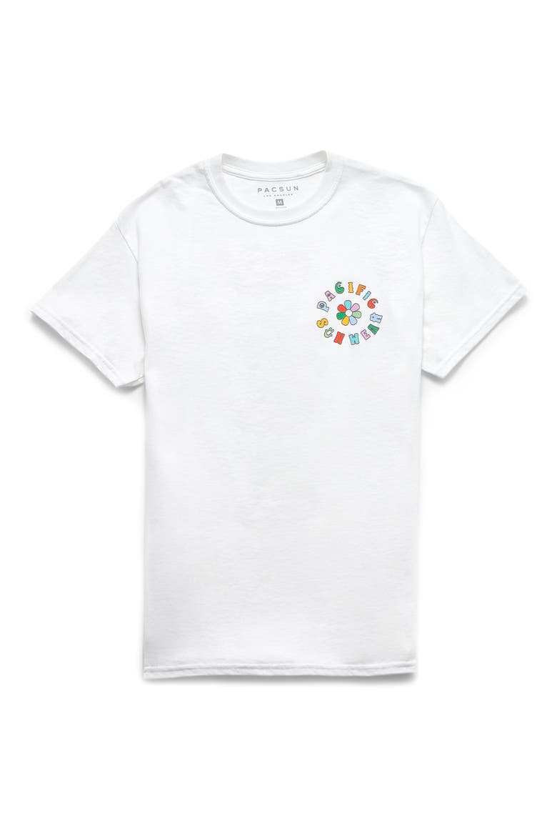Floral Icon Graphic Tee, Main, color, WHITE
