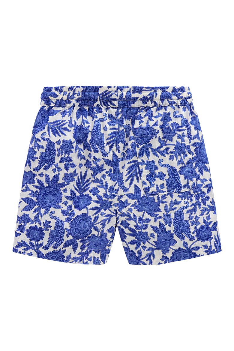 Kids' Linen & Cotton Shorts, Alternate, color, TIGER WOODBLOCK