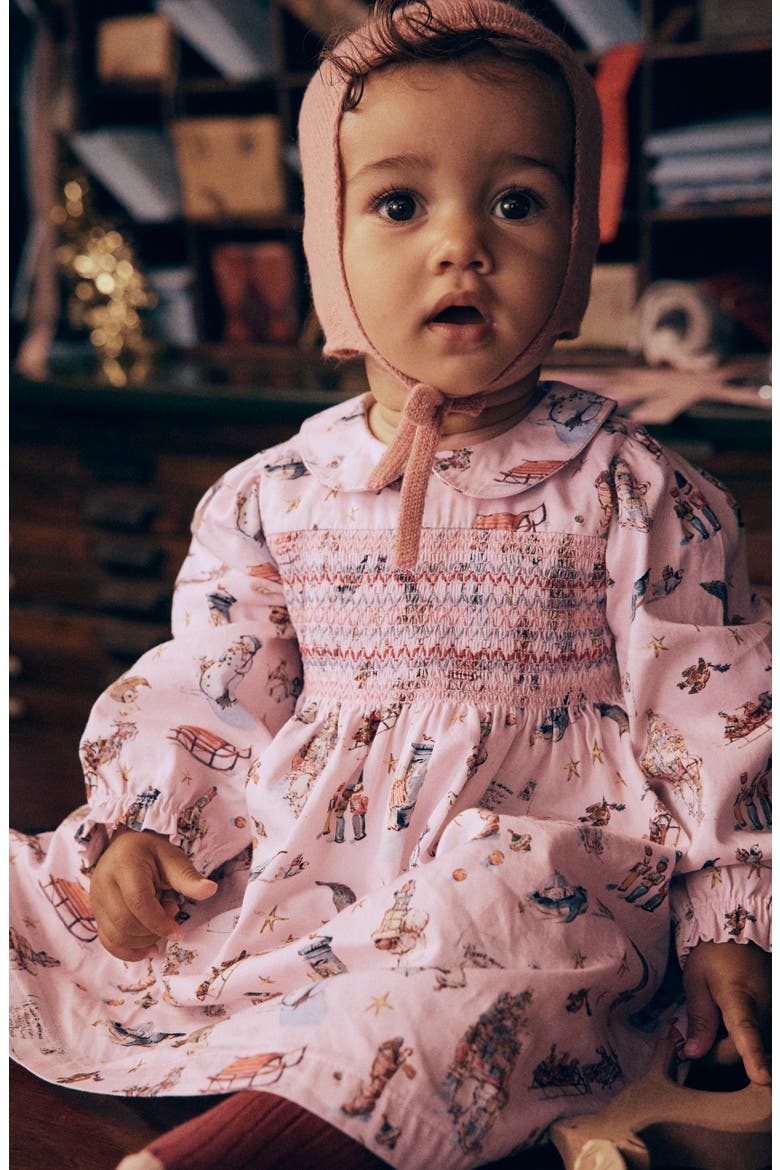 Kids' Pretty Smocked Dress, Alternate, color, PINK POLAR POST