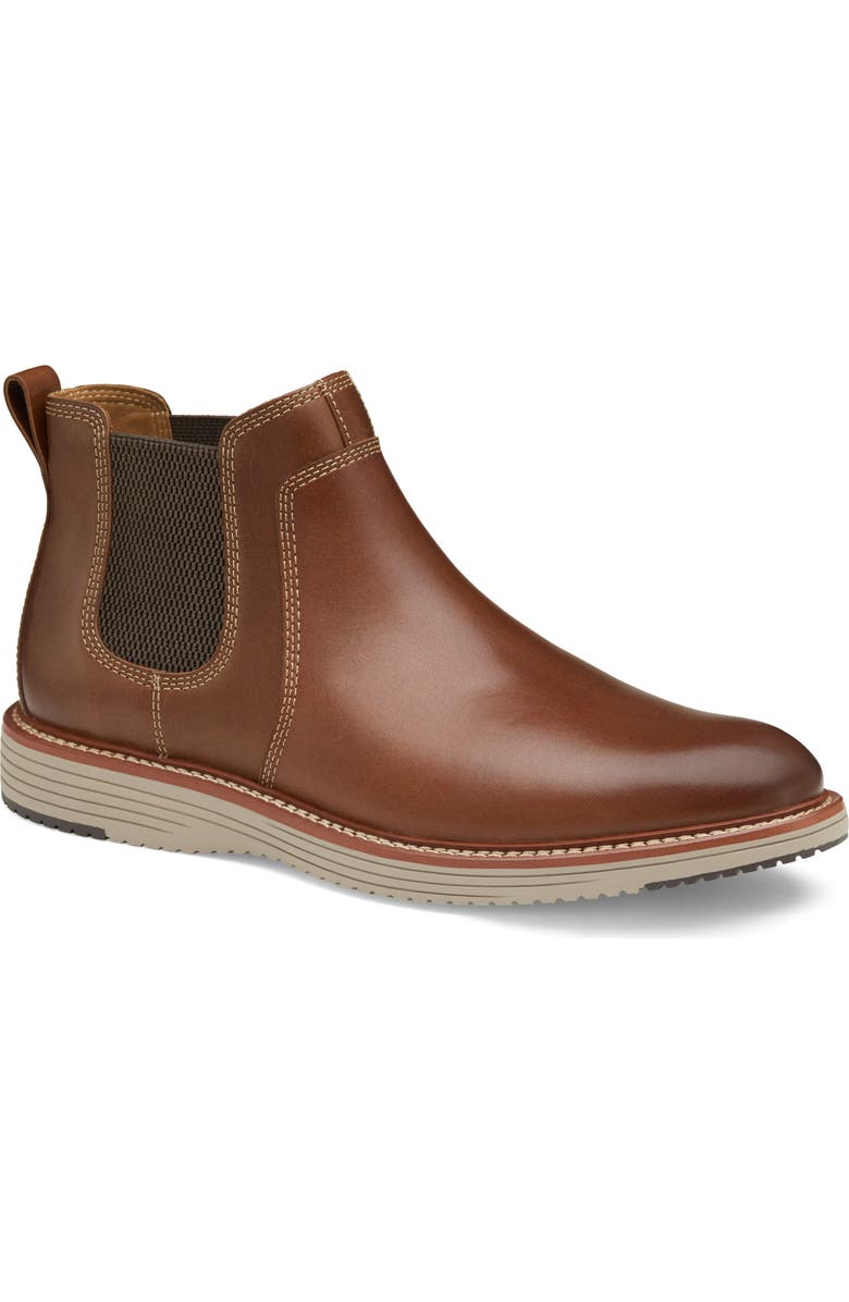 Johnston & Murphy Upton Chelsea Boot, Main, color, Tan Full Grain