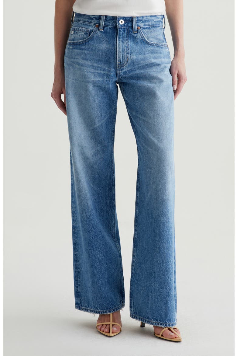 Adria Low Rise Baggy Wide Leg Jeans, Main, color, DONCASTER