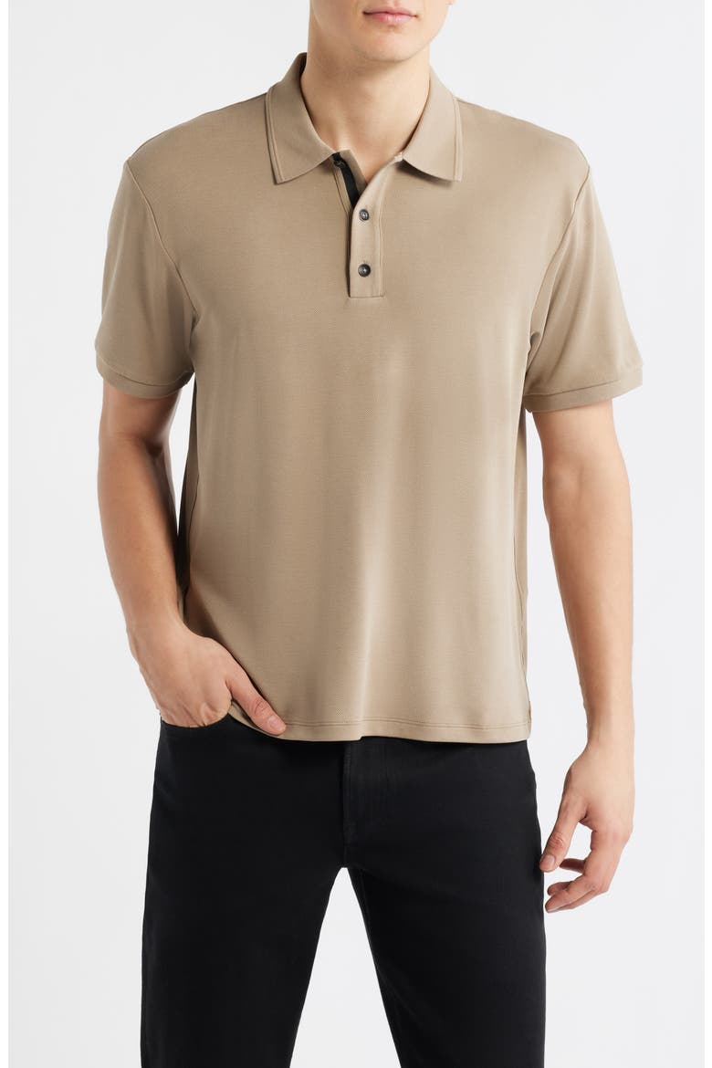 Slim Fit Tech Piqué Polo, Main, color, WGRY