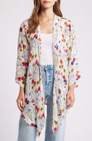 APNY Floral Open Front Jacket