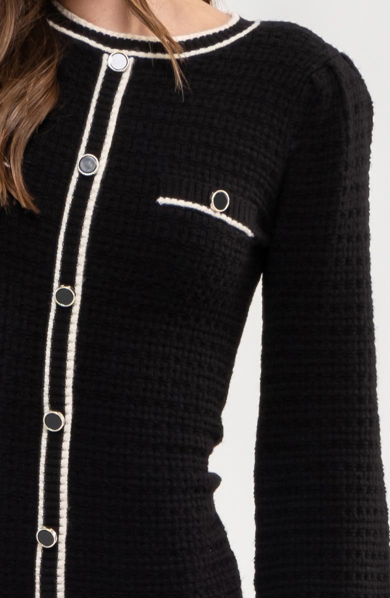 AUGUST SKY Long Sleeve Sweater Minidress, Alternate, color,