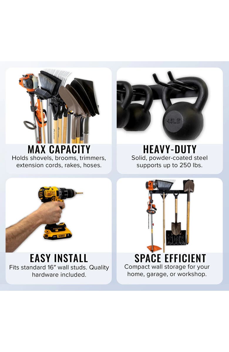 StoreYour Bedrock Garage Tool Organizer -Black, Alternate, color, Black