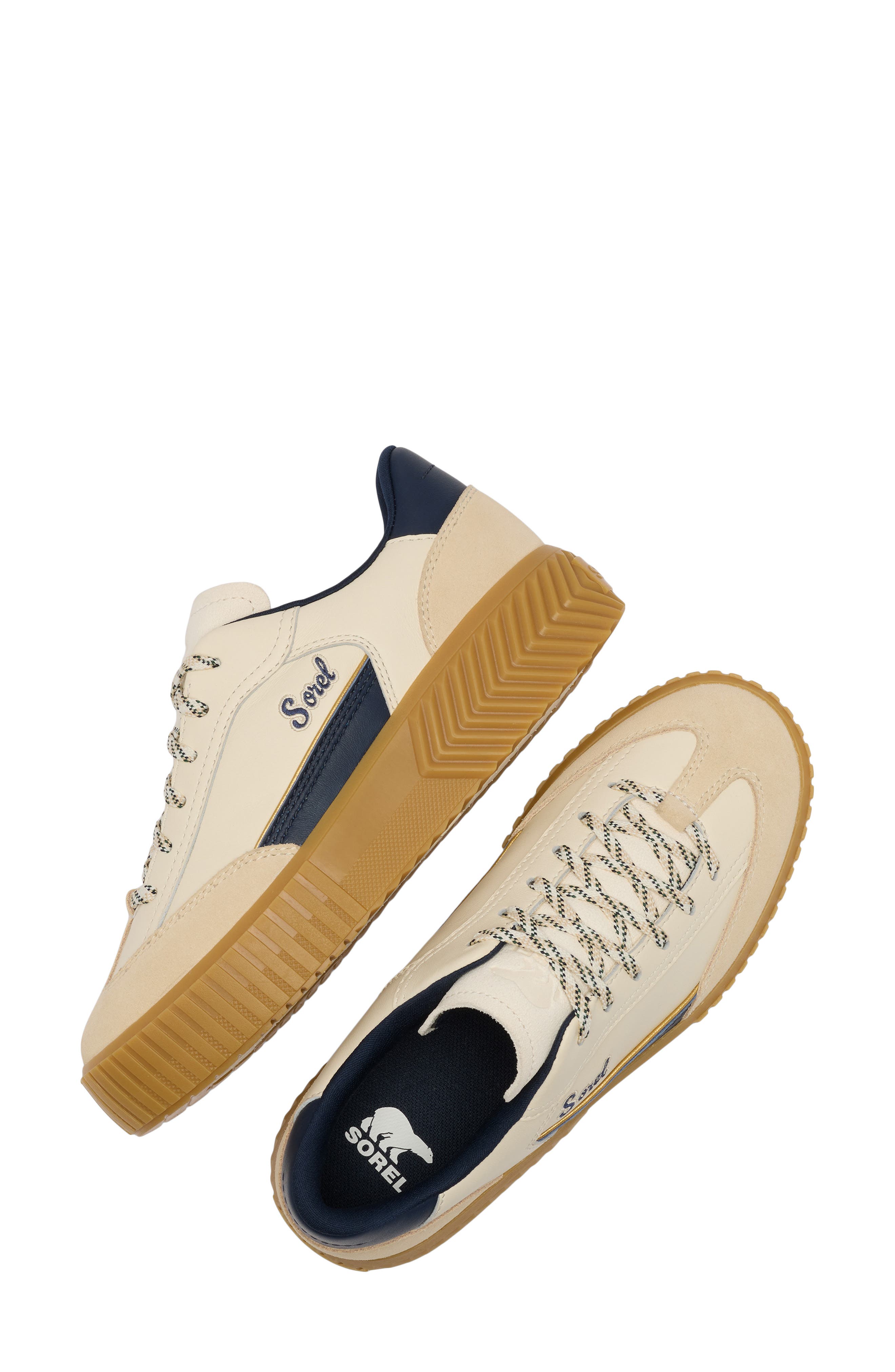 Ona Ave T-Toe Platform Sneaker, Alternate, color, SNOW/ COLLEGIATE NAVY