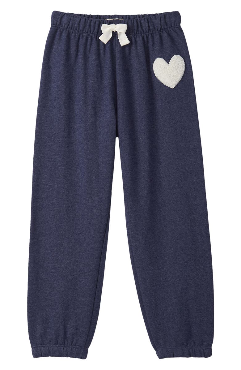 Hatley Kids' Heart Appliqué Sweatpants, Main, color, Patriot Blue