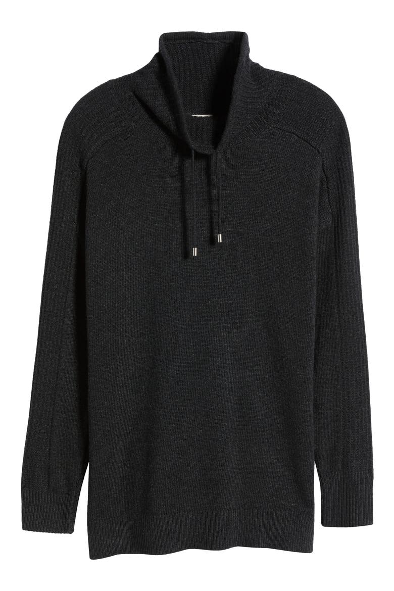 Mock Neck Sweater, Alternate, color, CHARCOAL HEATHER GREY