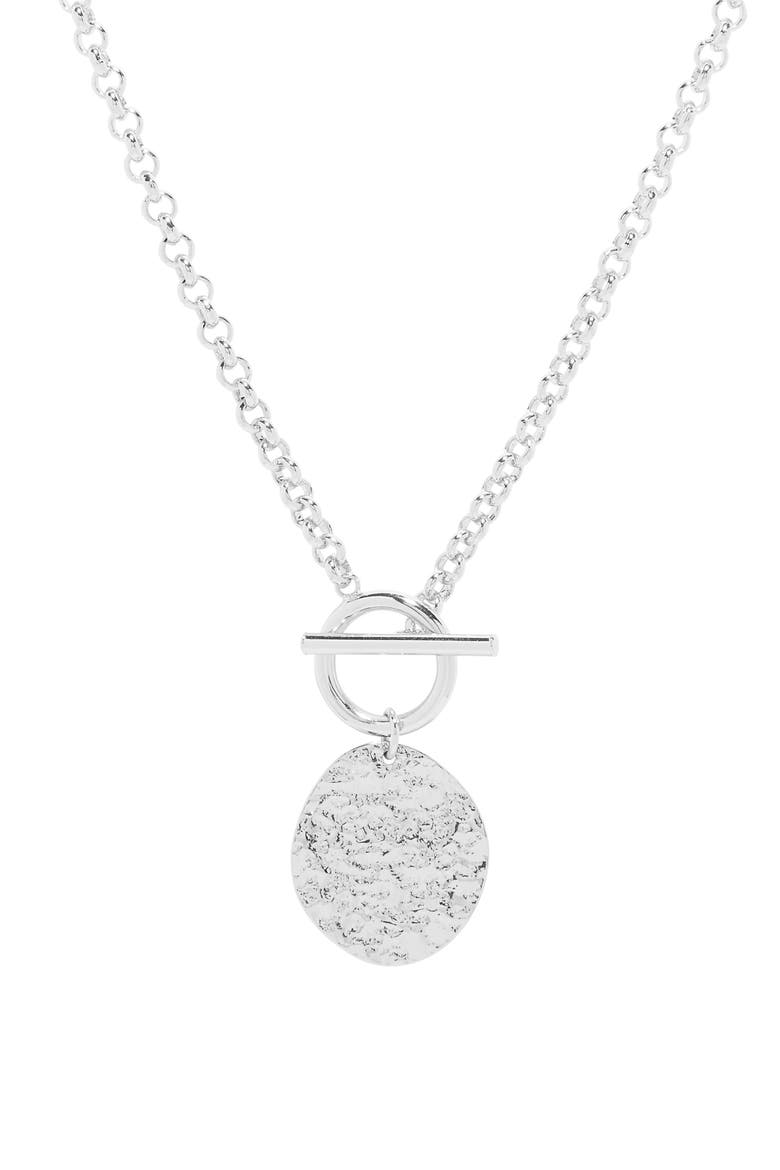 Hadley Toggle Necklace, Main, color, SILVER