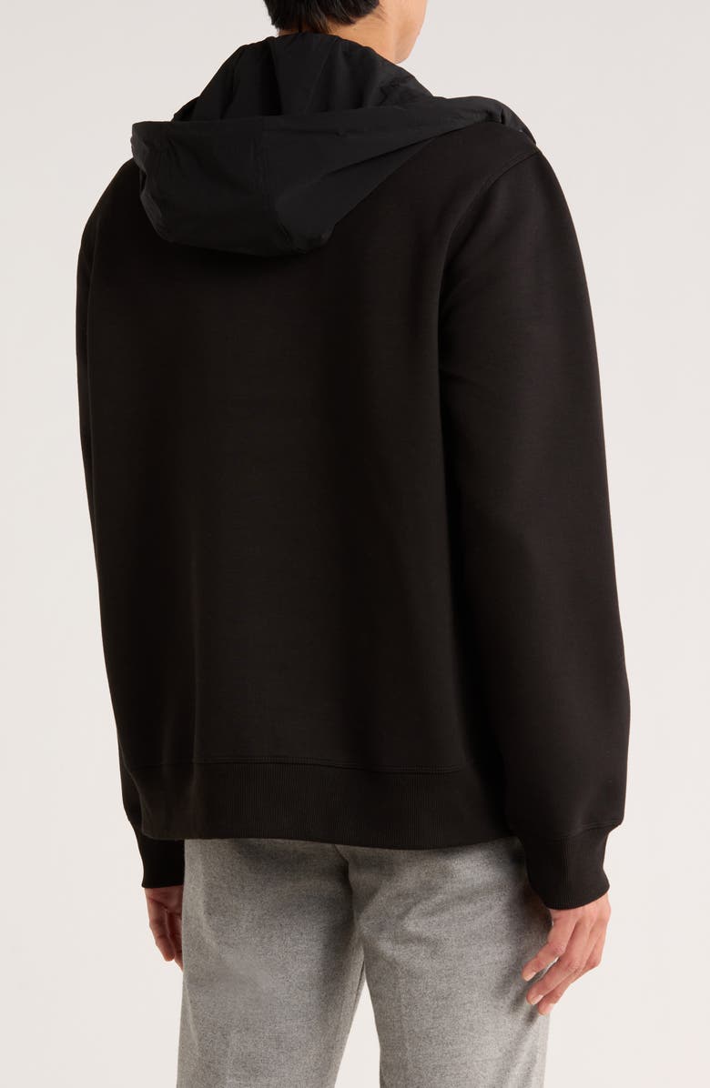 KARL LAGERFELD PARIS Hooded Bomber Jacket, Alternate, color, Black