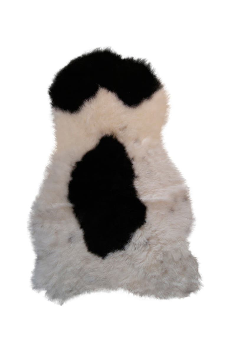 NATURAL Icelandic Genuine Sheepskin Single Sheared Rug - Spotted, Main, color,