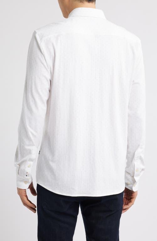 Hugo Boss Boss Roan Kent Long Sleeve Button-up Shirt In Open White