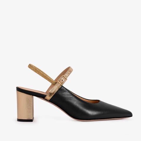 The Pompei Leather Slingback Sandal