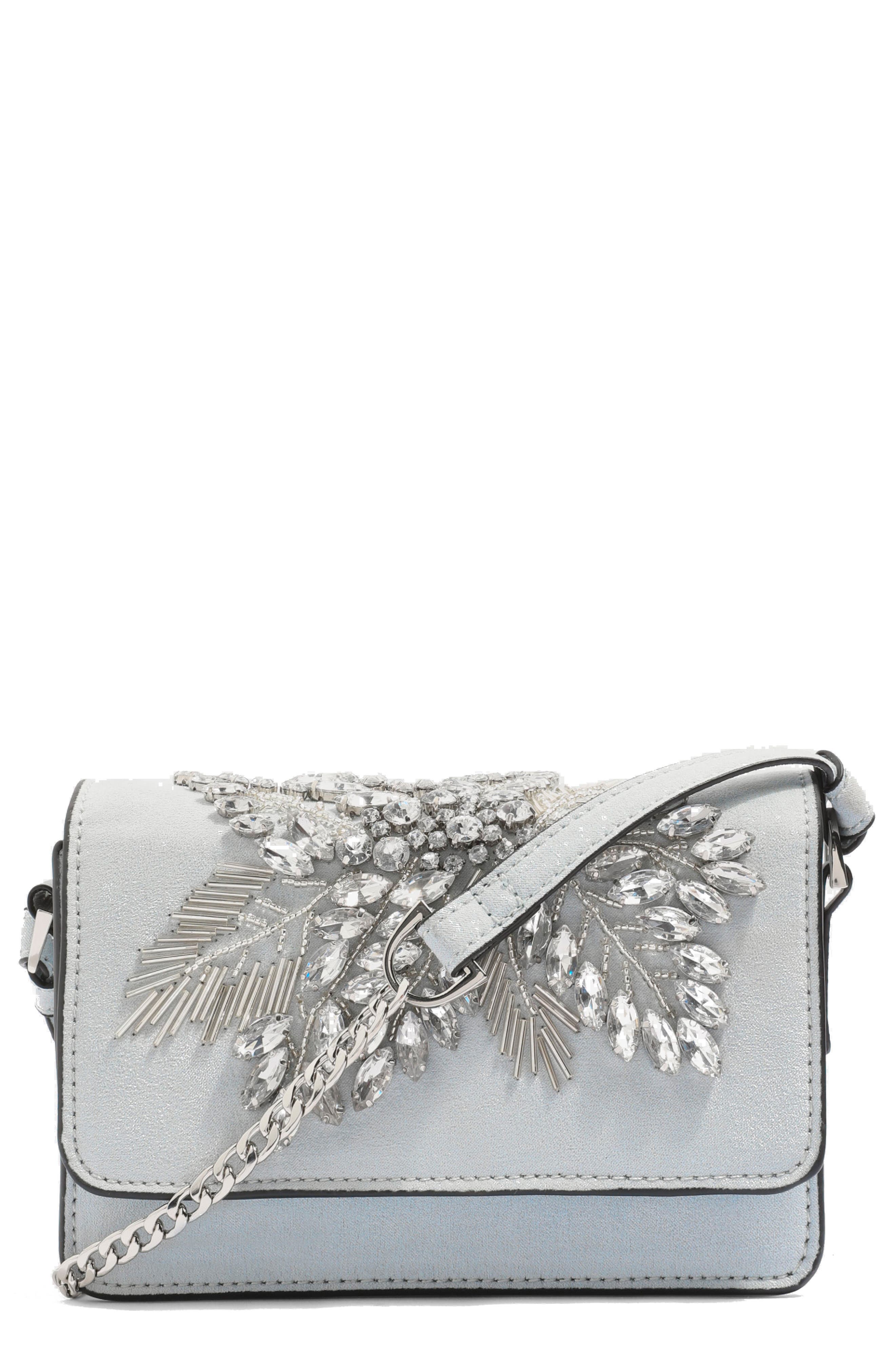 Ophira Sparkle Bead Crossbody, Main, color, BLUE MULTI