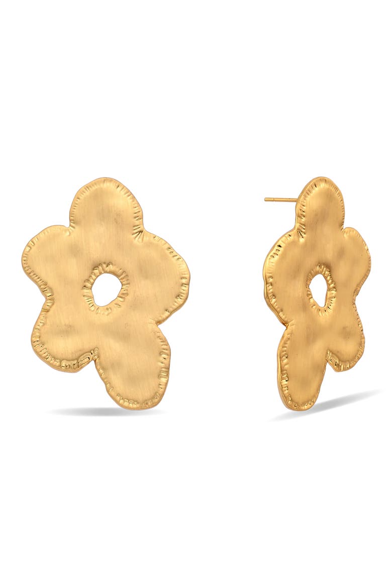 Cora Floral Statement Earrings, Main, color, GOLD