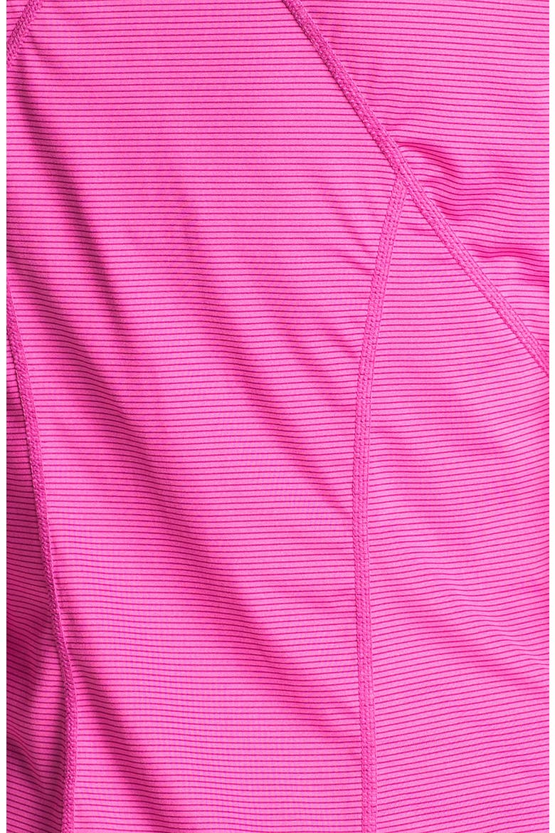 'Ruched Runner' Stripe Half Zip Running Top, Alternate, color, PINK CYCLAMEN