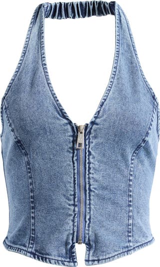 売れ筋商品|||スティーブ マデン カットソー トップス レディース Women's Beatrix Denim Halter Top Acidwash Denim Steve Madden Beatrix Denim Halter Top | Nordstrom