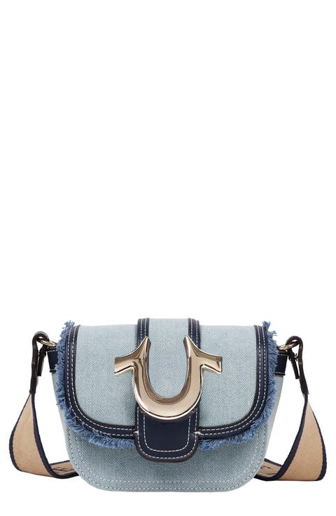 Asher Frayed Edge Mini Flap Crossbody Bag