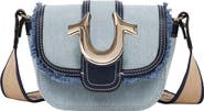 True Religion Asher Frayed Edge Mini Flap Crossbody Bag