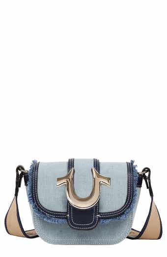 True Religion Asher Frayed Edge Mini Flap Crossbody Bag