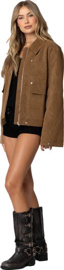 Annabelle Oversize Faux Suede Jacket