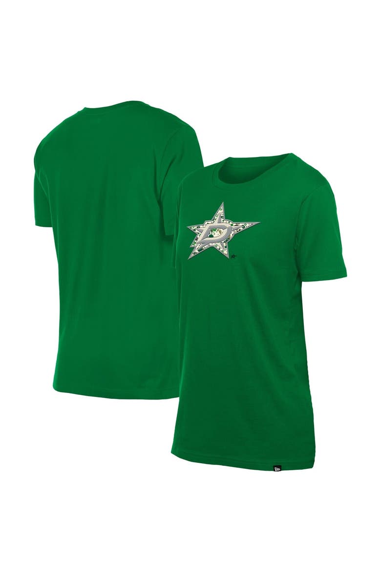 Women's New Era  Green Dallas Stars Glam Game Floral T-Shirt, Alternate, color, Green