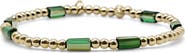 Bowood Lane Jade Emerald Gold Filled Bracelet