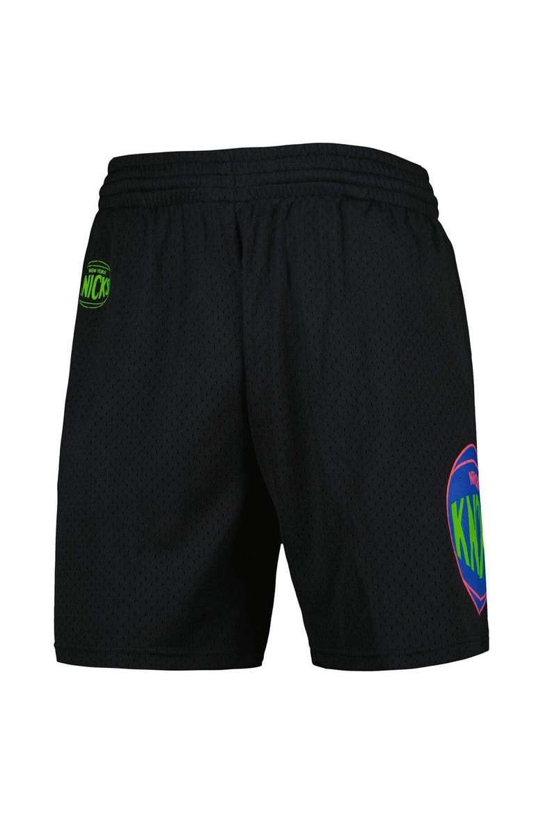 Men's Mitchell & Ness Black New York Knicks Hardwood Classics Color Bomb Energy Shorts, Alternate, color, Black