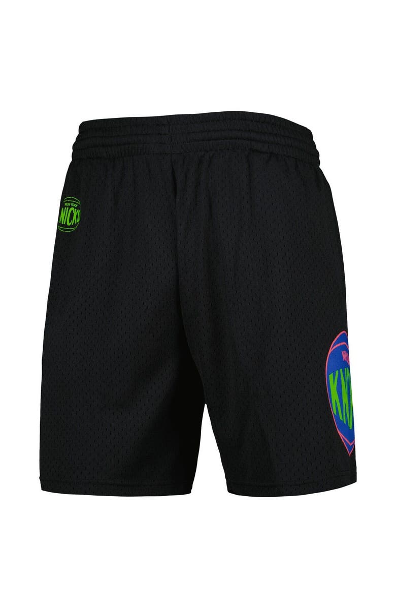 Mitchell & Ness Men's Mitchell & Ness Black New York Knicks Hardwood Classics Color Bomb Energy Shorts, Alternate, color, 