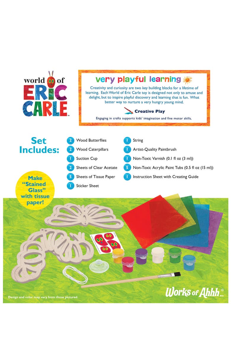 Eric Carle - Suncatcher Wood Paint Kit, Alternate, color, Multicolor