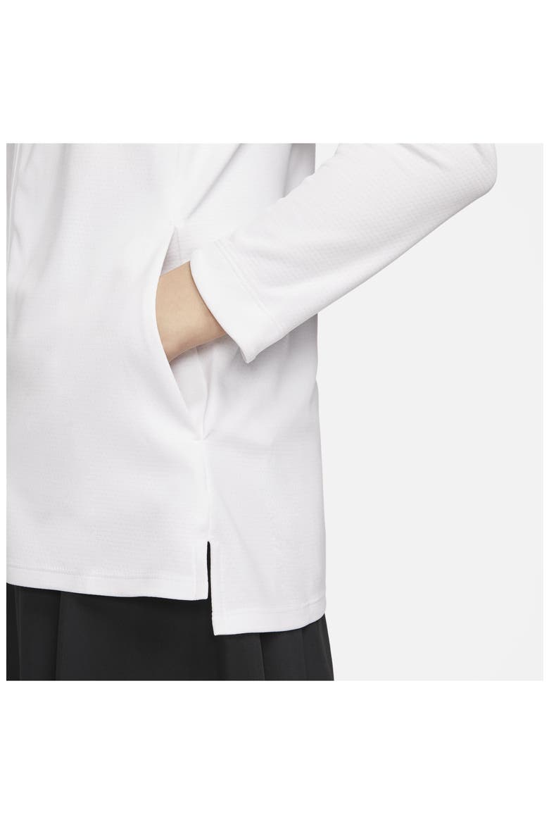 Dri-FIT UV Advantage Zip-Up Top, Alternate, color, WHITE/ BLACK