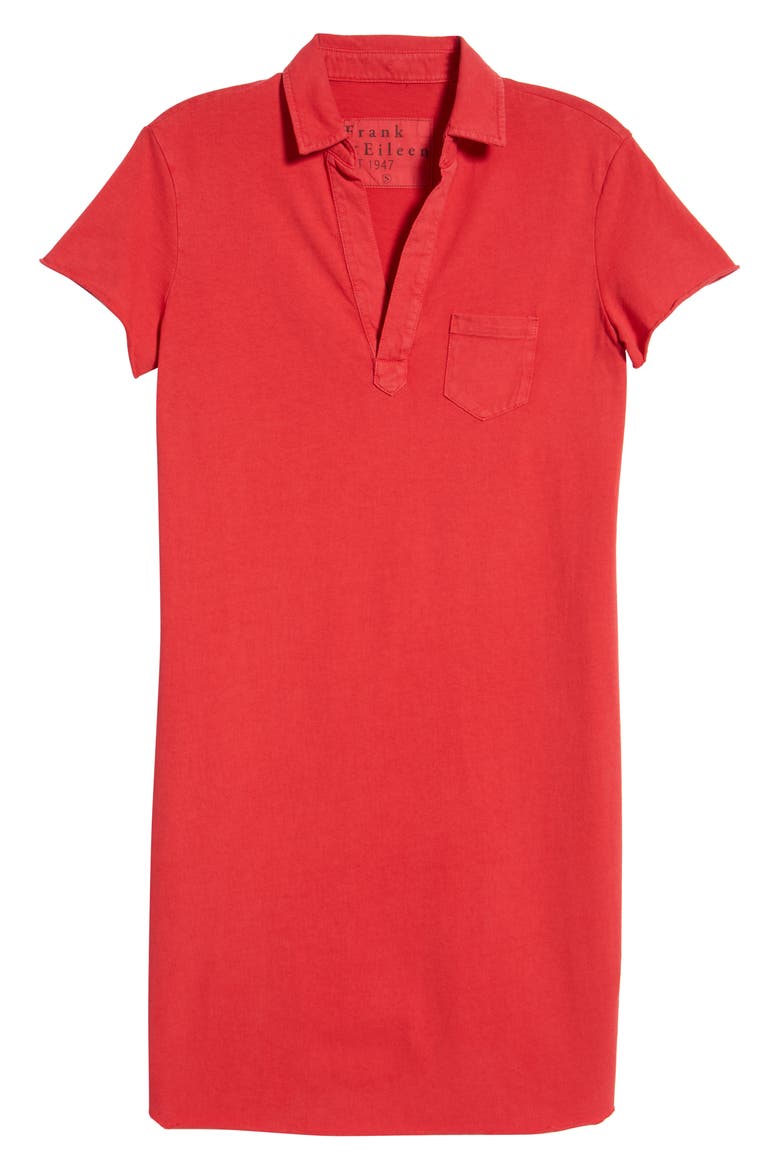 Lauren Cotton Polo Dress, Alternate, color, DOUBLE DECKER RED