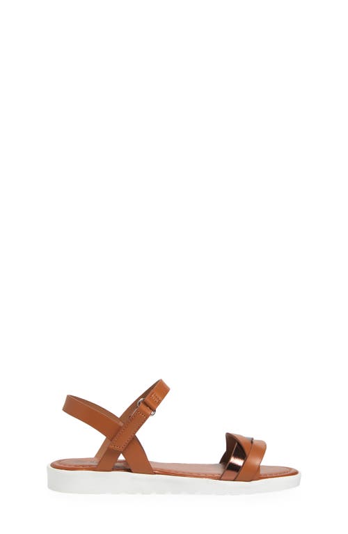 Extreme By Eddie Marc Kids' Metallic Strap Sandal In Tan
