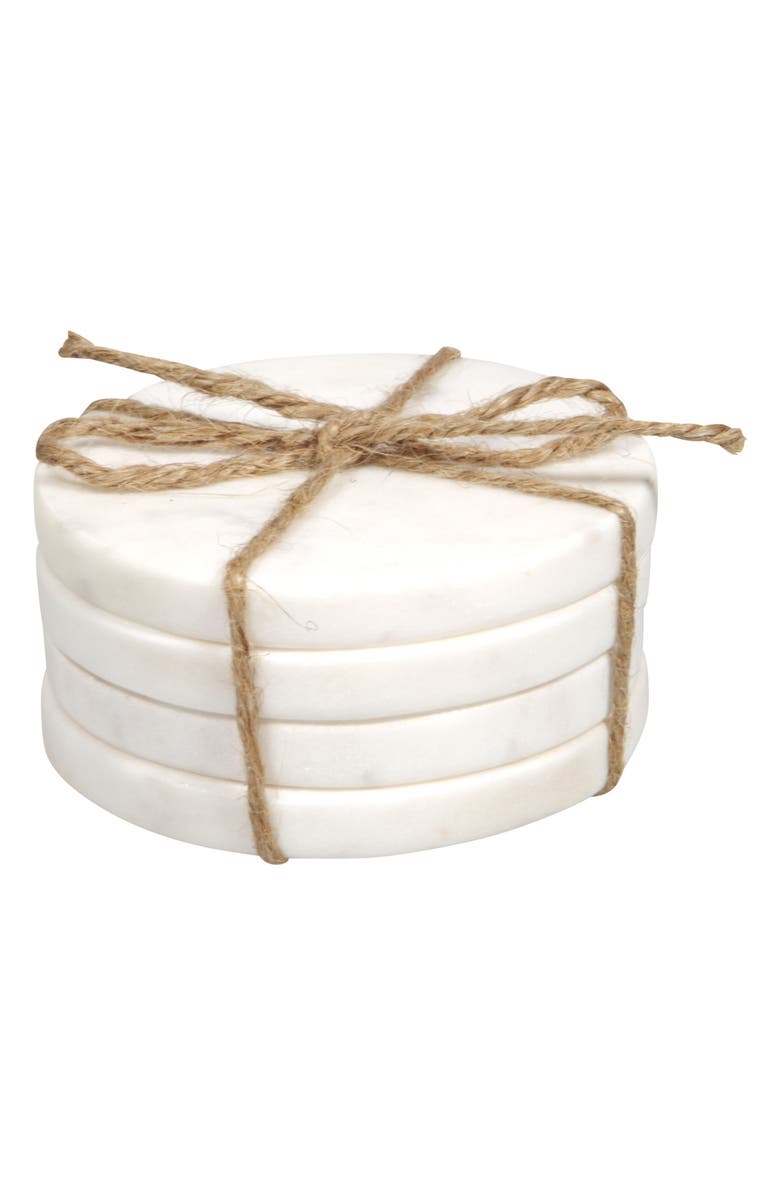 HOME ESSENTIALS AND BEYOND Marble Coasters - Set of 4, Main, color, 