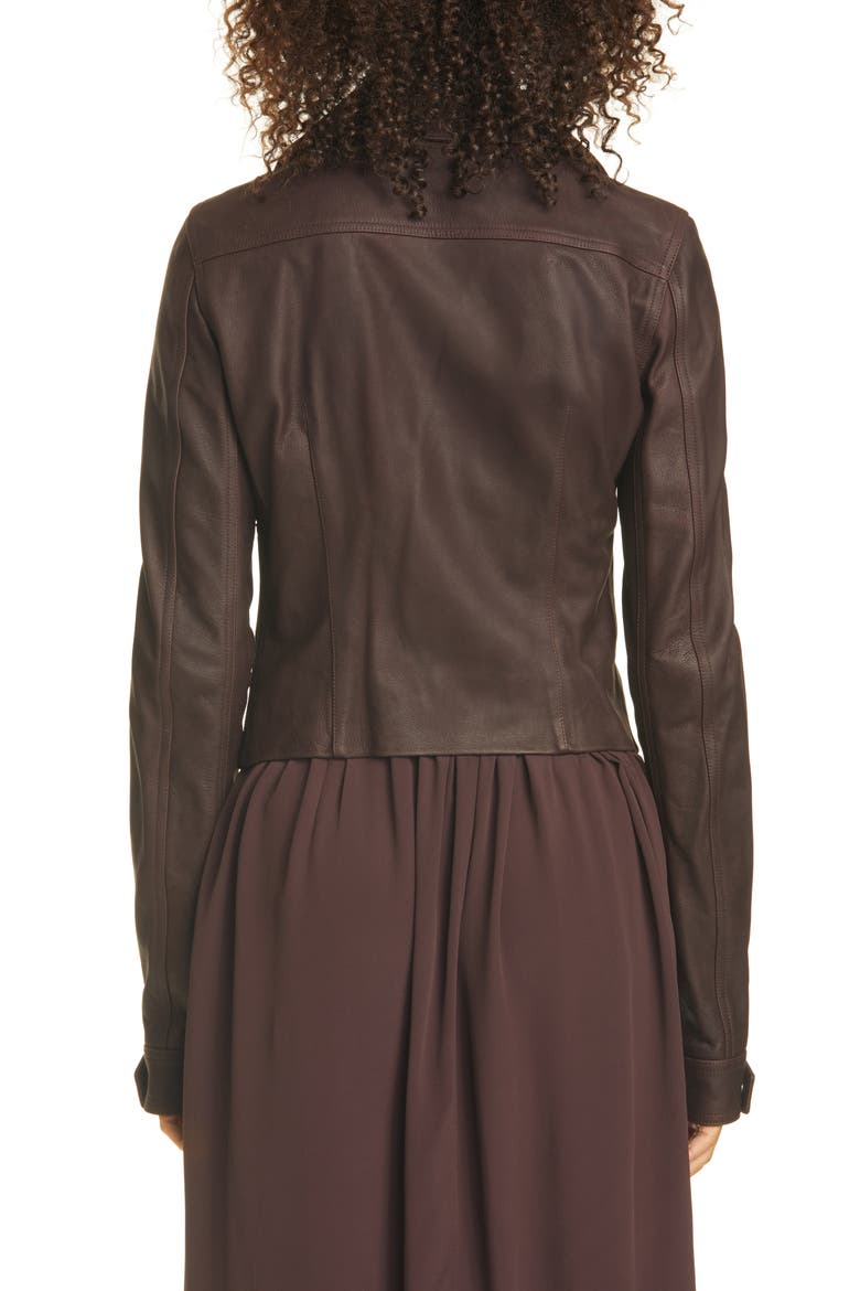 Dracubiker Leather Moto Jacket, Alternate, color, BURGUNDY LAPIS