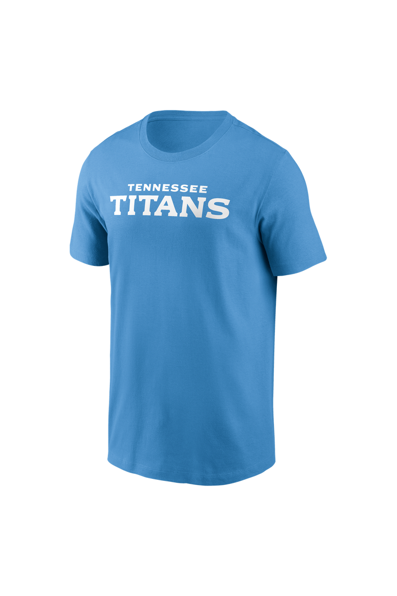 Men's Nike Light Blue Tennessee Titans Primetime Wordmark Essential T-Shirt, Alternate, color, Light Blue