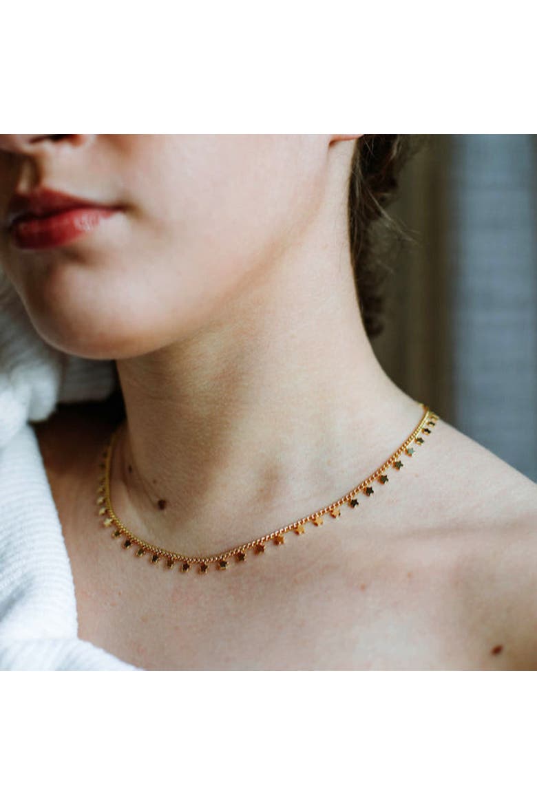 Stardust Charm Necklace, Alternate, color, Gold