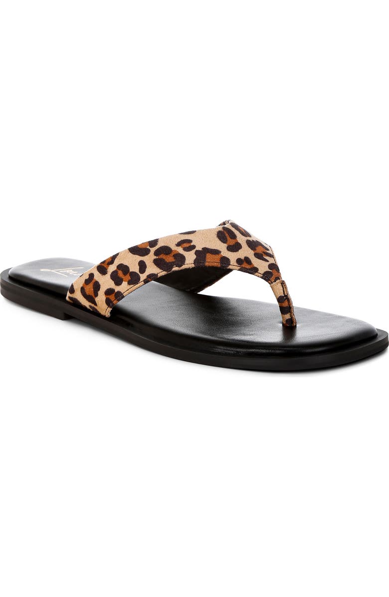 LONDON RAG Buchi Flip Flop, Main, color, Leopard