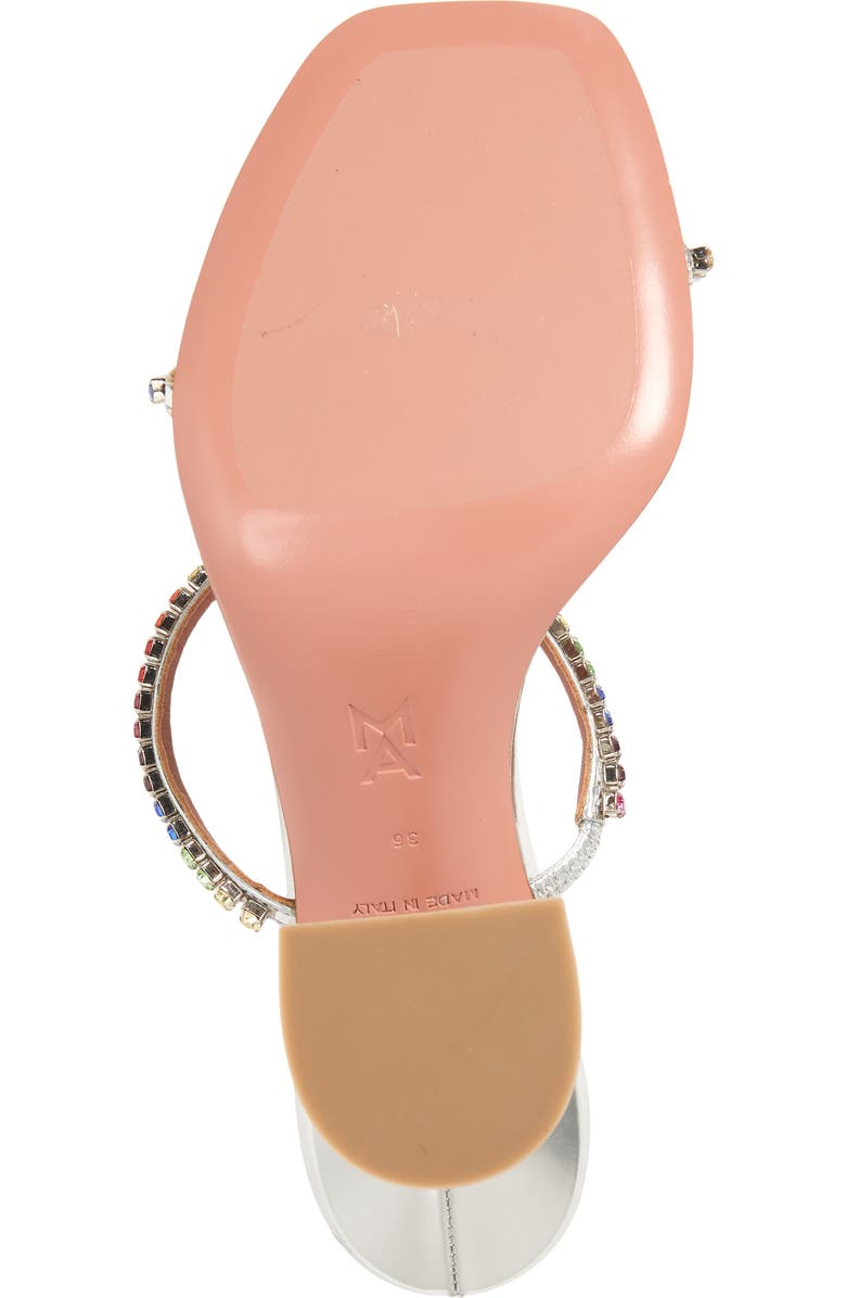 Amina Muaddi Gilda Crystal Sandal, Alternate, color,