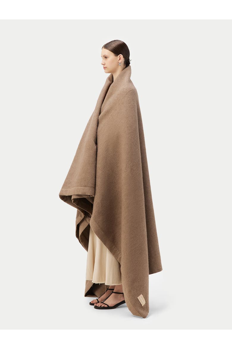 Cashmere Throw, Alternate, color, taupe