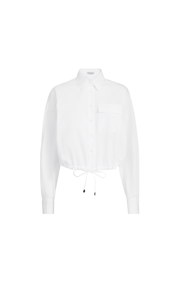 Brunello Cucinelli Crop shirt, Main, color, White