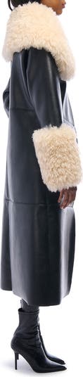 Faux Fur Trench Coat