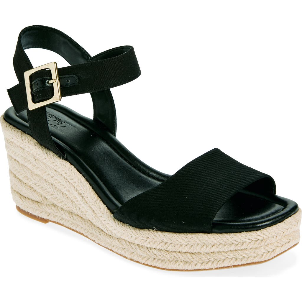 Nordstrom Rack Charlene Espadrille Platform Wedge Sandal In Black