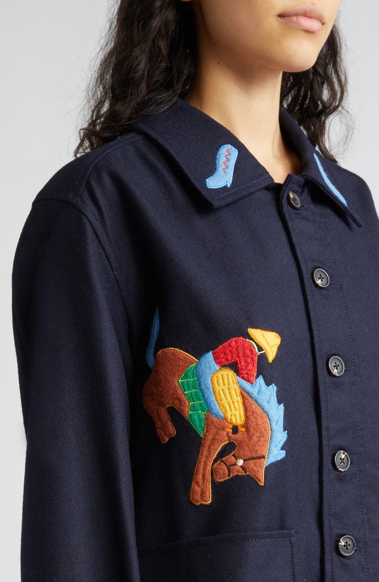 Bode Rodeo Franck Wool Jacket, Alternate, color,