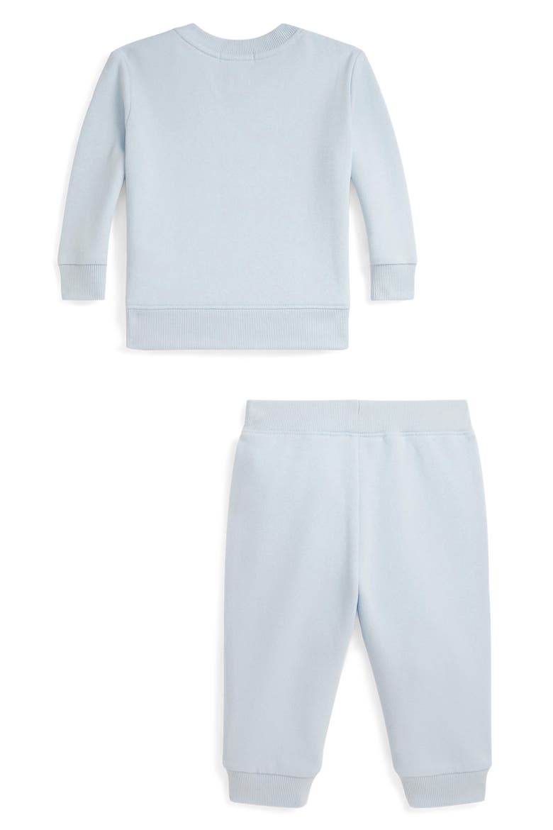 Kids' Polo Bear 2-Piece Fleece Sweatshirt & Pants Set, Alternate, color, BERYL BLUE