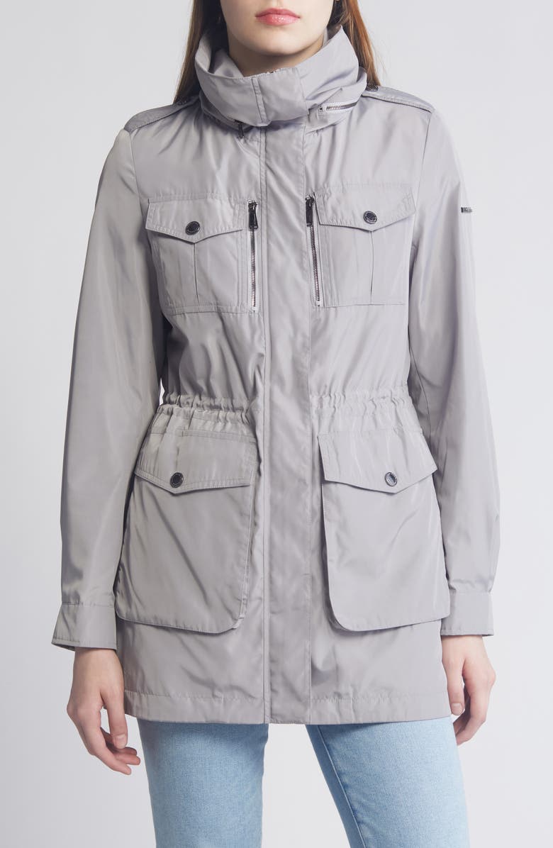 BCBGMAXAZRIA Utilitarian Water Resistant Jacket, Main, color, 