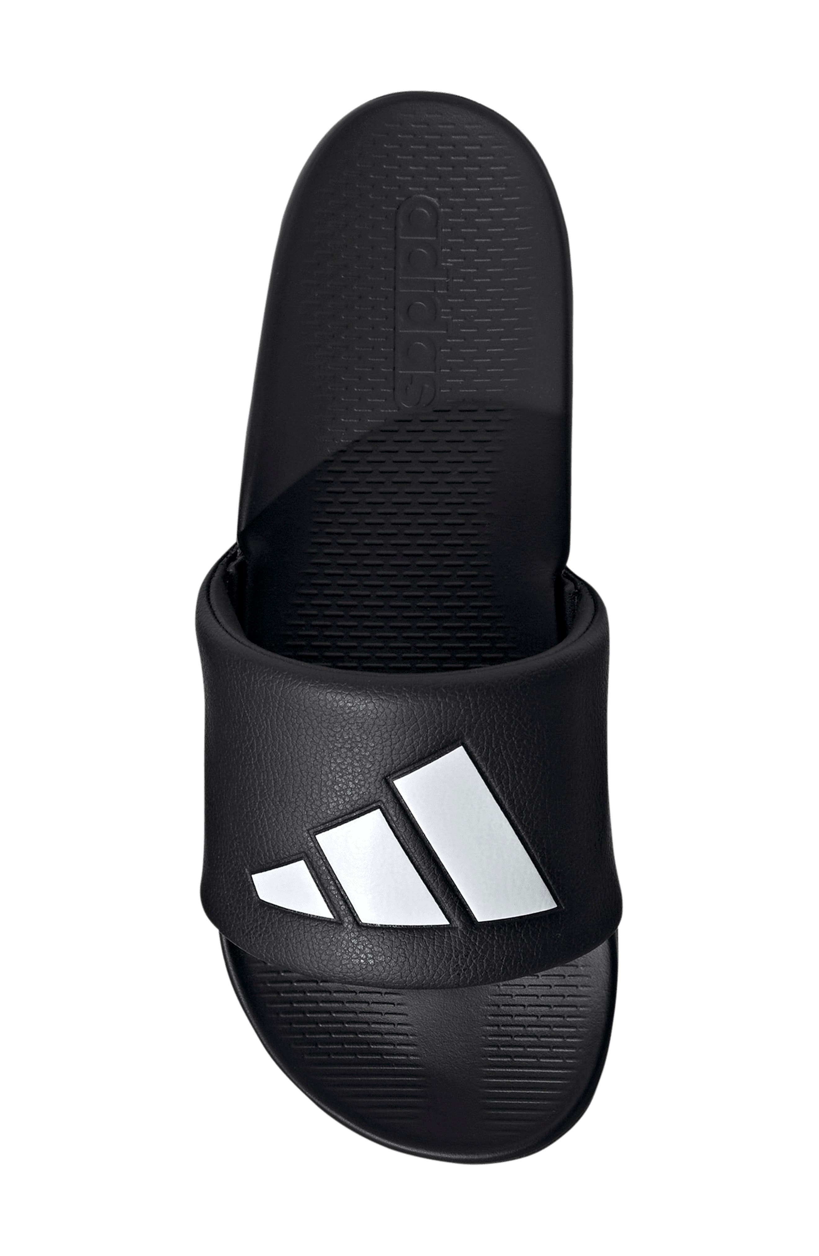 adidas Gender Inclusive Adilette Comfort 2.0 Slide Sandal, Alternate, color, Black/ White/ Black