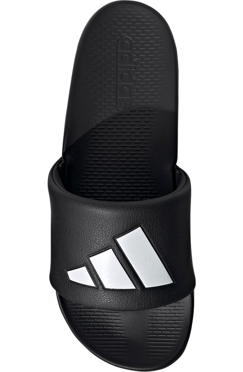 adidas Gender Inclusive Adilette Comfort 2.0 Slide Sandal, Alternate, color, Black/ White/ Black